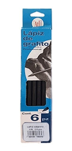Lapiz De Grafito Graduado Atl Profesional Sin Madera 6piezas Trazo Grafito 4b