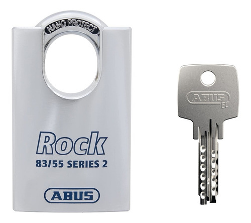 Candado De Alta Seguridad Abus Rock 83cs/55 Llave De Punto