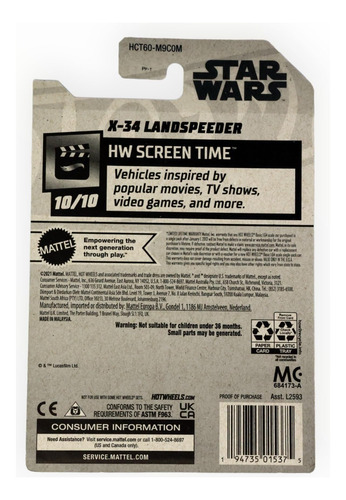 Hot Wheels 2022 - Landspeeder X-34 - Tiempo De Pantalla Hw [