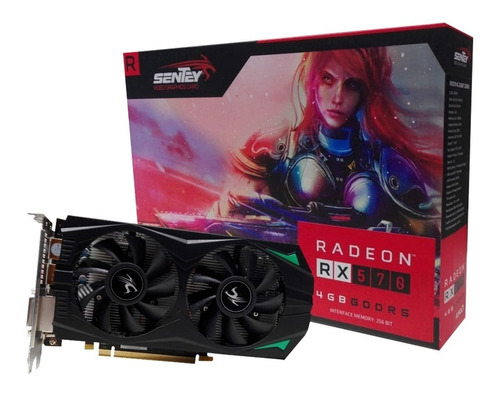 Placa De Video Gamer Radeon Rx 570 Sentey 8gb Gddr5