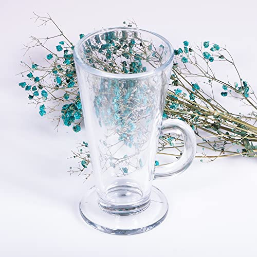 Conjunto 6 Tazas Transparentes 250ml Para Café, Capuchino Y