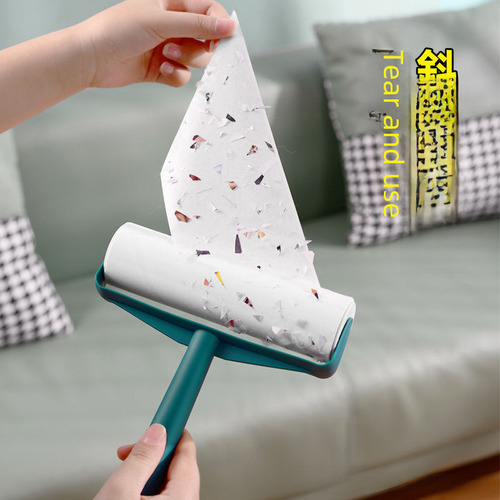 Pet Hair Remover Keyide 10cm Handle 50 Tear Roll Paper