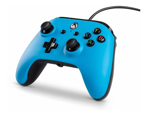 Imagen 3 de 3 de Control joystick ACCO Brands PowerA Enhanced Wired Controller for Xbox One negro y azul