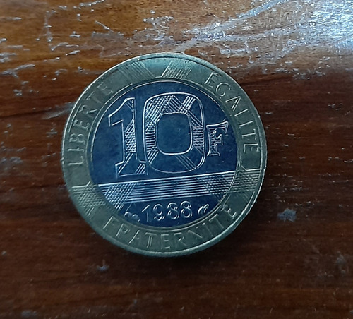 Moneda De Francia Año 1988 De 10 Francos