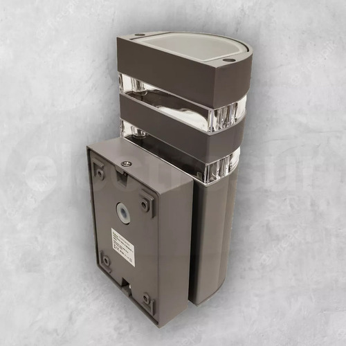 Lampara Aplique Pared Exterior Aluminio Unidireccional E27 Gris
