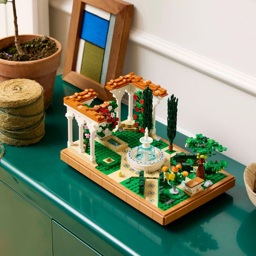 Conjunto De Construção Icons Jardim Da Fonte 1302 Peças Lego