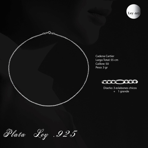 Set Joyeria Cadena Collar Dije Plata 925 Tejido Eslabon 3 X 1 Calibre 50 Y 55 Cm Con Aretes De Regalo Forma Corazon Delineado Para Mujer Moda Modernos Minimalistas Ideal Para Regalar Aniversario Boda