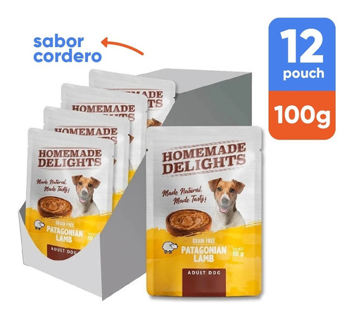 Alimento Humedo Homemade Delights Perros Pouch Pate Cordero