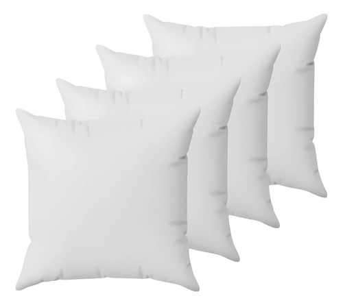 Enchimento Almofada Refil 40x40 Silicone Kit Com 4 Unidades