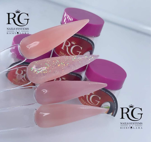 Colección Cover Peach Rg Nails De 4 Polímeros De 7 G.