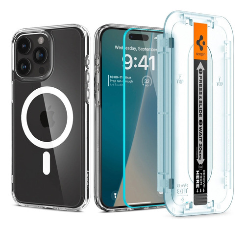 Capa + Pelicula Spigen Magfit Ultra Hybrid iPhone 15 Pro Max