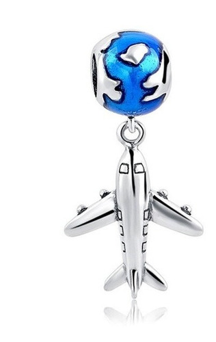 Charm - Colgante Diseño Avion Plata S925