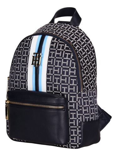 Mochila Tommy Hilfiger Para Mujer 69j7052 Color Azul Diseño De La Tela Talla Única