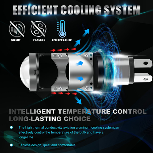 Faros Led H4 Hb2 9003 Tipo Lupa Para Moto Luz Altas Y Bajas