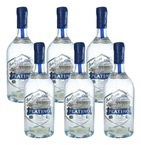 Caja De 6 Tequila Reserva De La Familia Platino 750 Ml