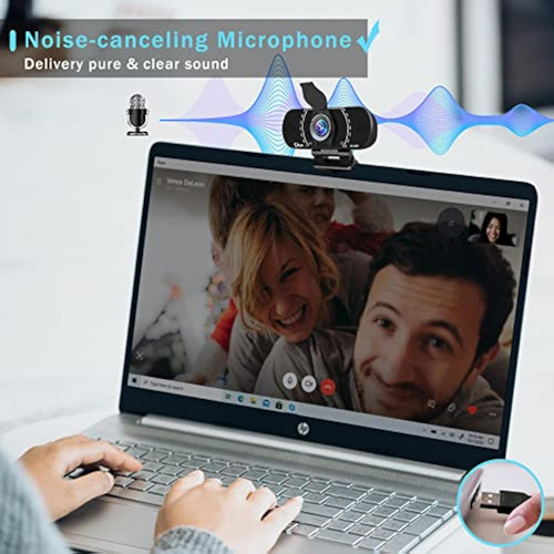 Akyta Cámara Web Con Micrófono, Cámara Web Hd