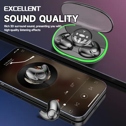 Auriculares Invisibles Para Dormir, Diseño De Ajuste En La