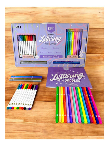 Kit De Letras Kiut X 31 Unidades, Marcadores Y Cartilla Guia