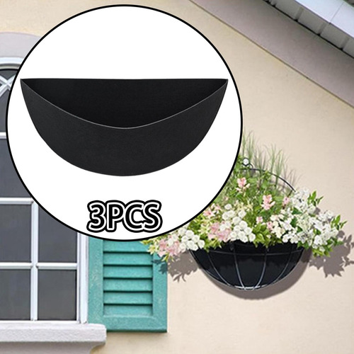 Cesta Colgante Transpirable Con Forro Para Macetas De 3 Piez