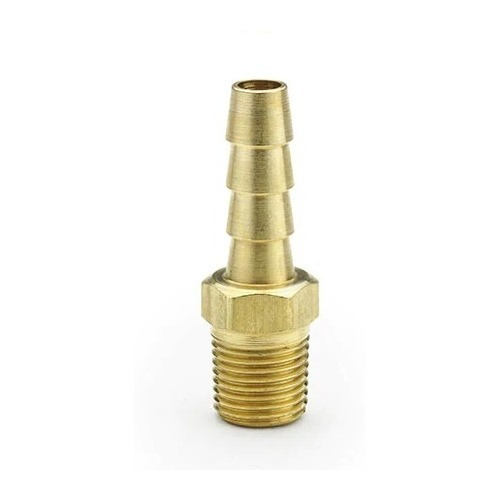 Conector De Bronce Manguera Espiga X Npt 1/4 X 1/8