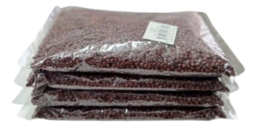 Medio Kilo Mostacillas Por Mayor Para Pulseras 2mm Marrón Oscuro