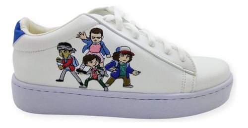 Tenis Casual Stranger Things Mu Bordado Chicos Y Grandes