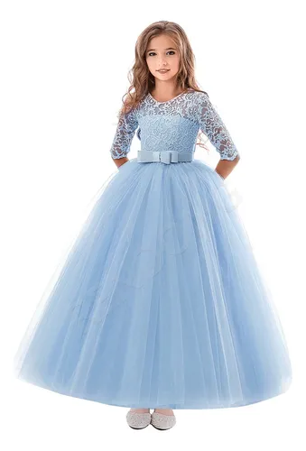 Peregrinación Resbaladizo Actor Vestidos De Niña Azul | MercadoLibre 📦