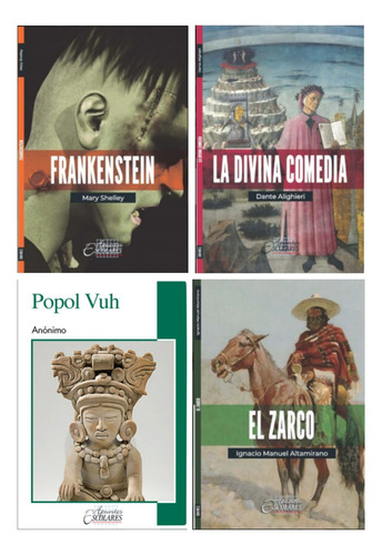 Frankenstein / Divina Comedia / Popol Vuh /  Zarco-4 Libros