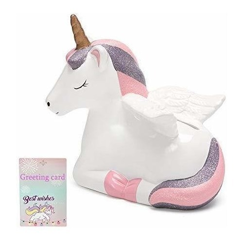 Alcancía De Cerámica De Unicornio Para Niñas, Regalos Únicos