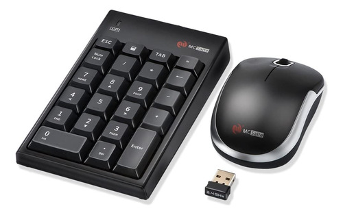 Combo De Teclado Y Mouse Numéricos Inalámbricos De Mcsaite: