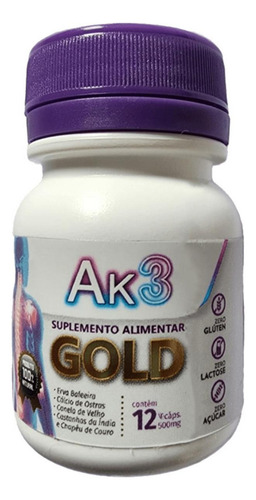 2 Unid. Gold Ak3 Vitaminas Sem Glúten Sem Sabor