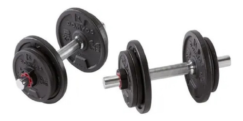 Kit De Pesas 20 Kg Mancuerna Desarmable Ajustable Mancuernas