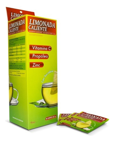 Limonada Caliente 60 Sobres Vitamina C Propóleo Zinc Valma