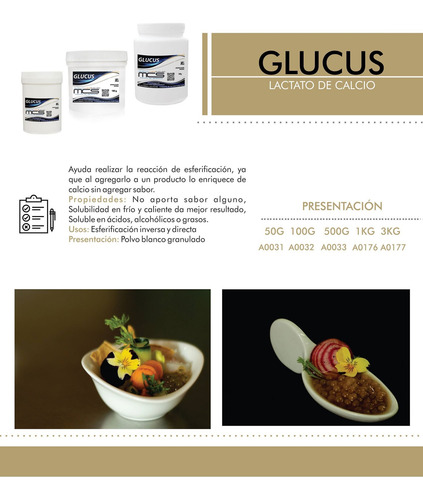 Lactato De Calcio (glucus) 100 G Cocina Molecular