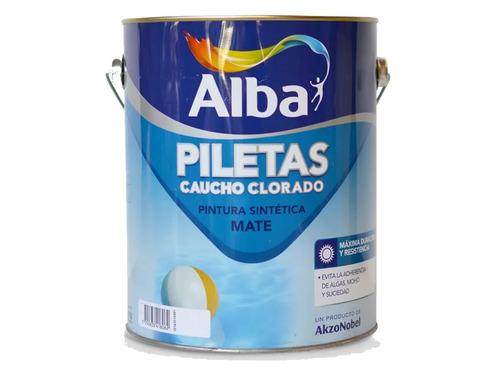 Alba Pintura Para Piletas Caucho 20 Lt Celeste Profundo