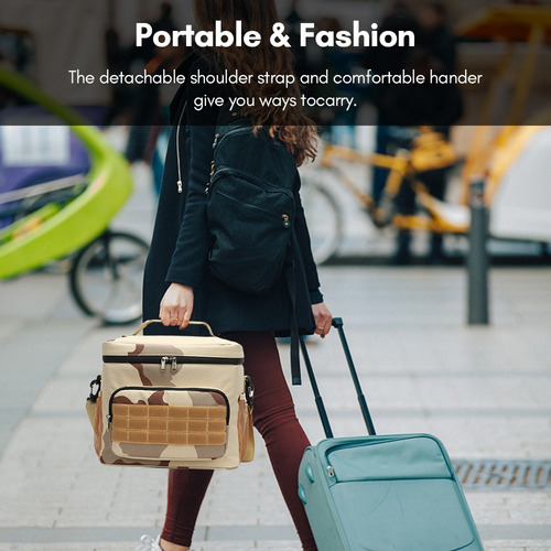 Bolsa De Almuerzo Tote Lunch Para Mujer Frente Doble Tactici