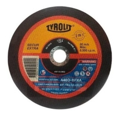 Disco De Corte Tyrolit 178 X 3,2 X 22,2mm (7'')