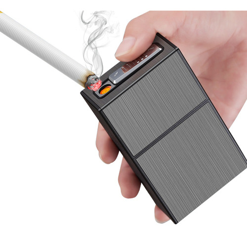 Cigarrera Porta Cigarros Con Encendedor Electrico Usb