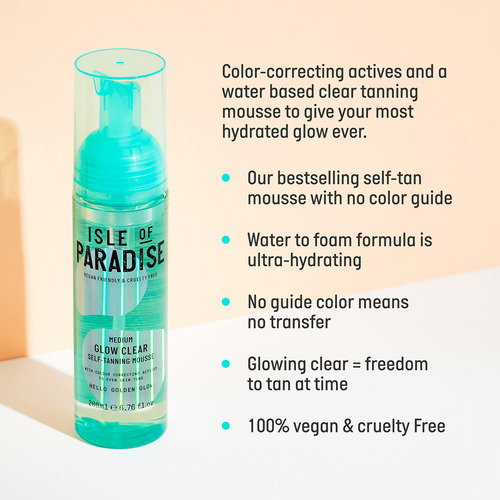 Mousse Autobronceadora Isle Of Paradise Glow Clear Medium 20