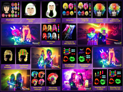 50 Pulsera Neon Quimica Fluo Cotillon Luminoso Combo Carioca