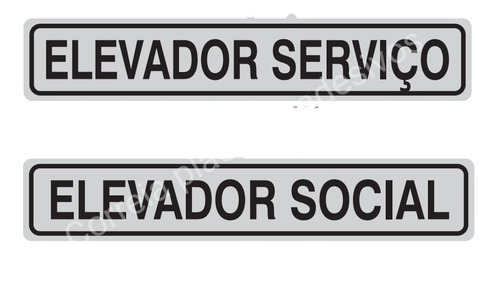 21 Kit De Sinalização De Elevador Social E Serviço Alumínio