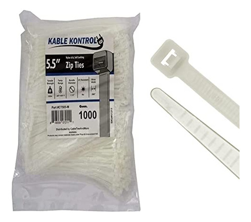 Bridas Kable Kontrol Para Cables, Color Blanco Natural, 1000