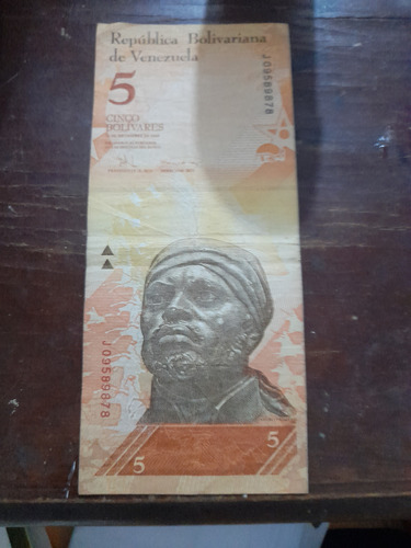 Billete De 5 Bolívares Año 2008