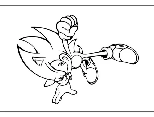 50 Desenhos Para Pintar e Colorir Sonic - Folhas A4 Sulfite