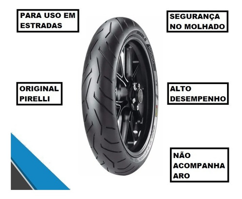Pneu Pirelli Diant. 120/70-17 58w Rosso 2 Suzuki Sv 650 A