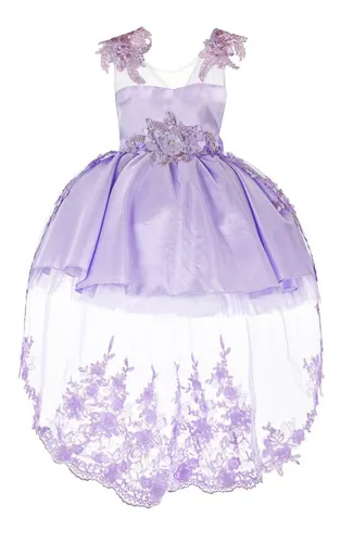 Vestido De Ni a Elegante Lila MercadoLibre