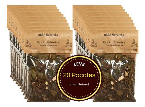 Ervas Para Chá Chá De Erva Baleeira Em Ervas 200 G Pacote X 20