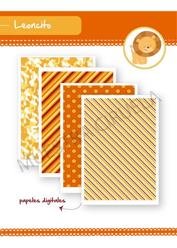 León Leoncito Bebé Kit Naranja Chocolate Baby Shower 1 Año
