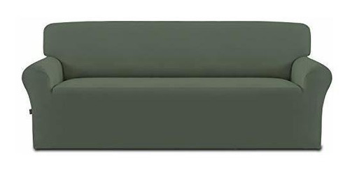 Funda De Sillon Easy-going Color Verde Grisaceo Elastica Verde Grisáceo Liso