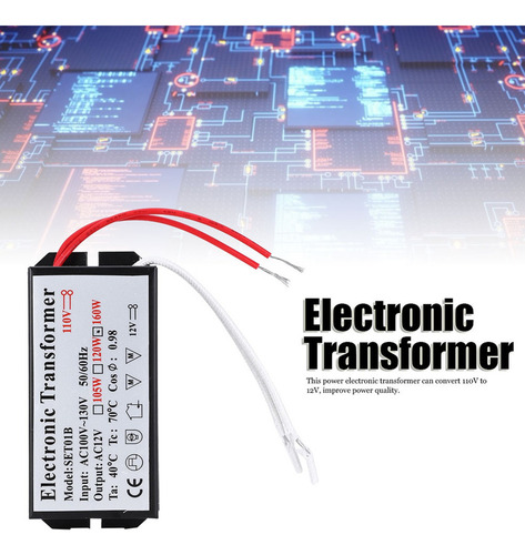 Convertidor De Voltaje Transformador Electrónico 110v A 12v